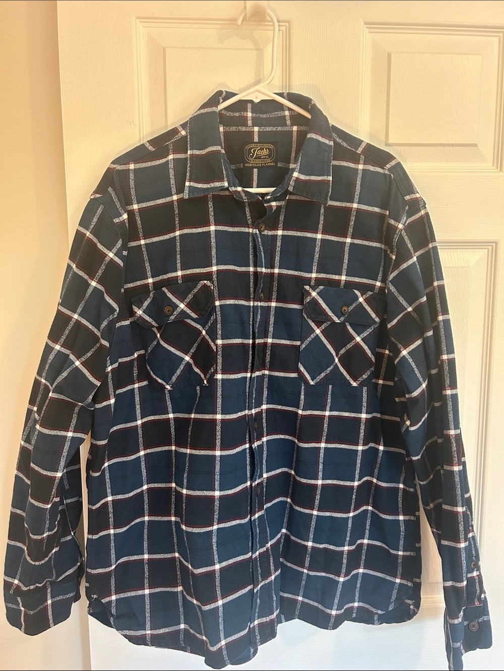Jachs MFG Dark Blue Plaid Button-Up Shirt